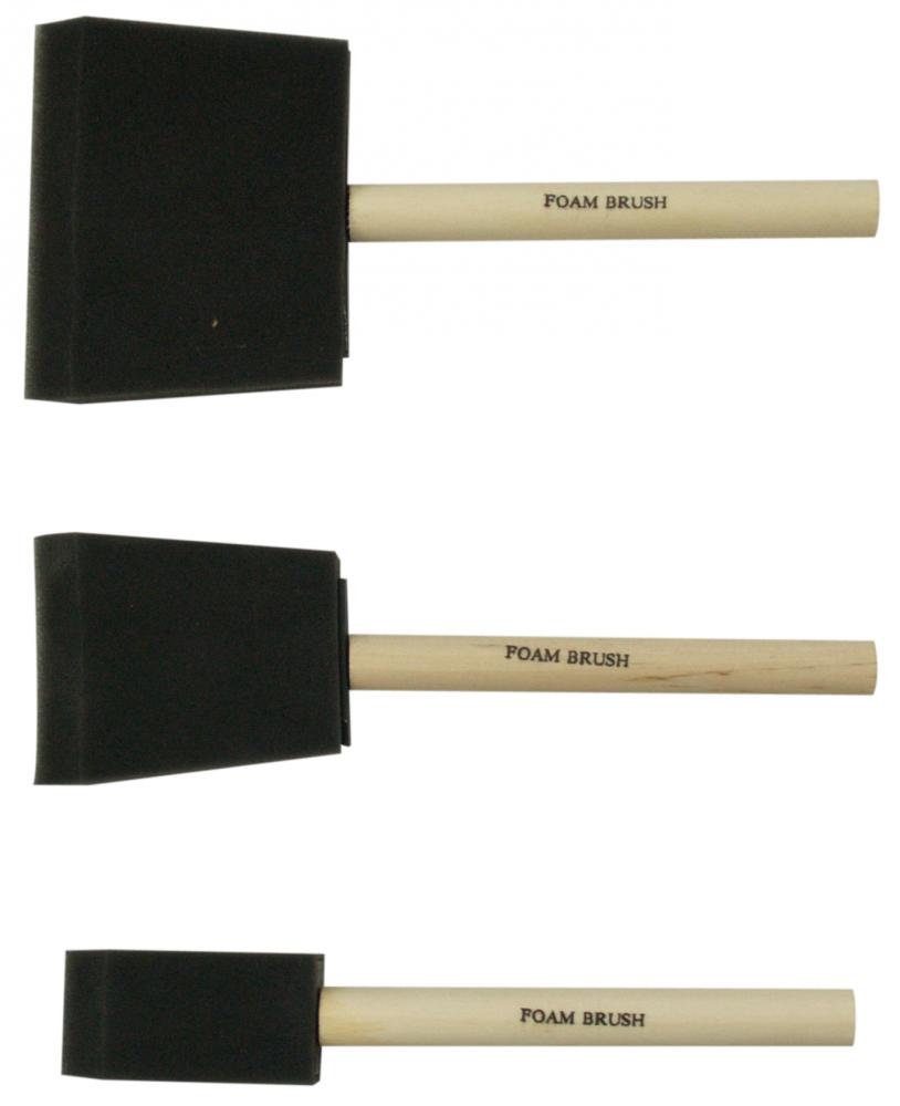 KIT OF 1&#34;, 2&#34;, 3&#34; FOAM BRUSHES