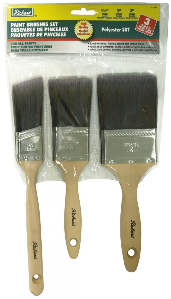 3-PCS PAINT BRUSH SET POLYESTE