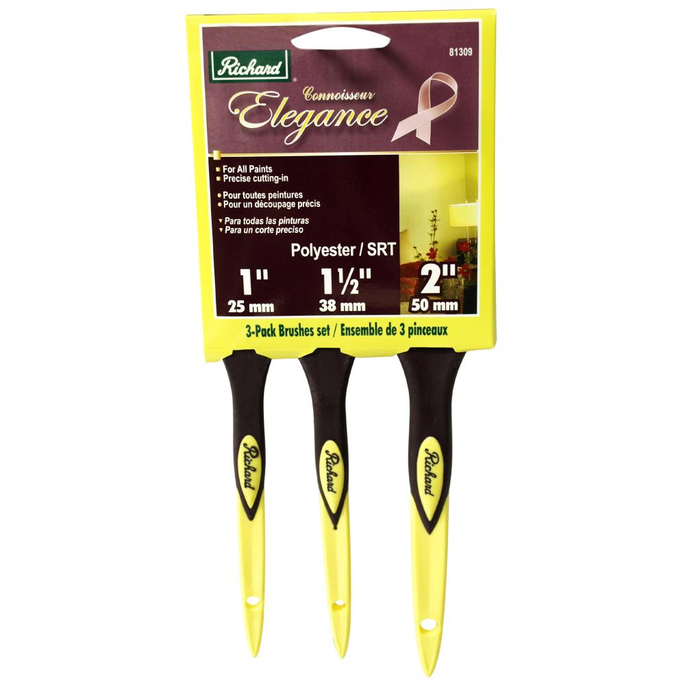 KIT OF 3 ELEGANCE PAINT BRUSHE