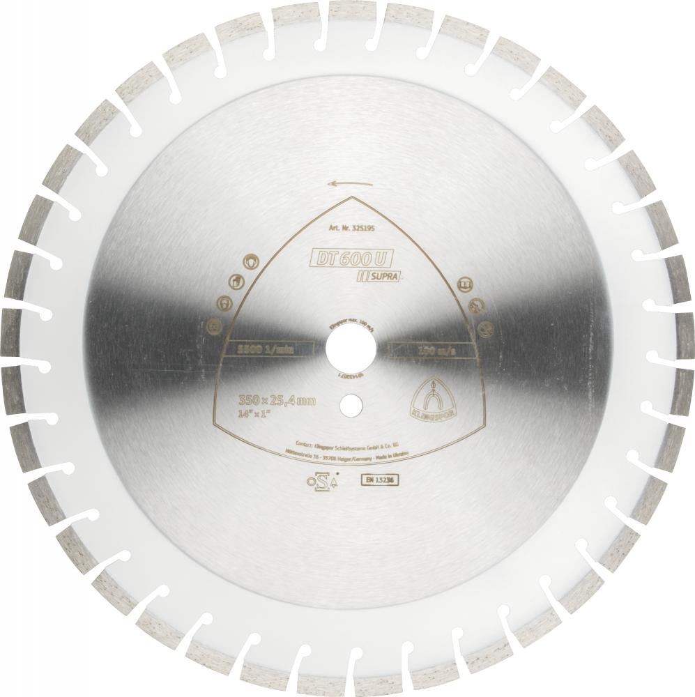 DT 600 U diamond cutting blades, 20 x 9/64 x 1 Inch 54 segments 24 x 3,6 x 10 mm, short serration