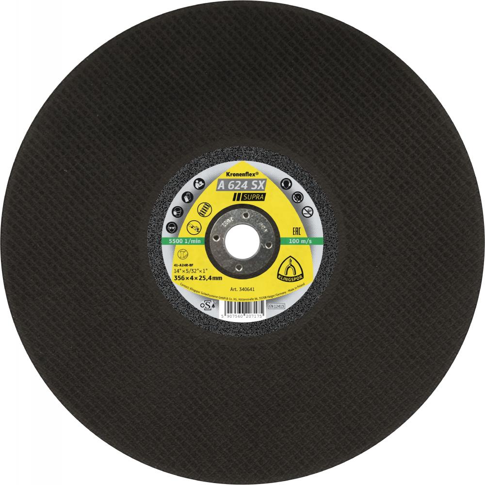 A 624 SX large cutting-off wheels, 16 x 5/32 x 1 Inch flat