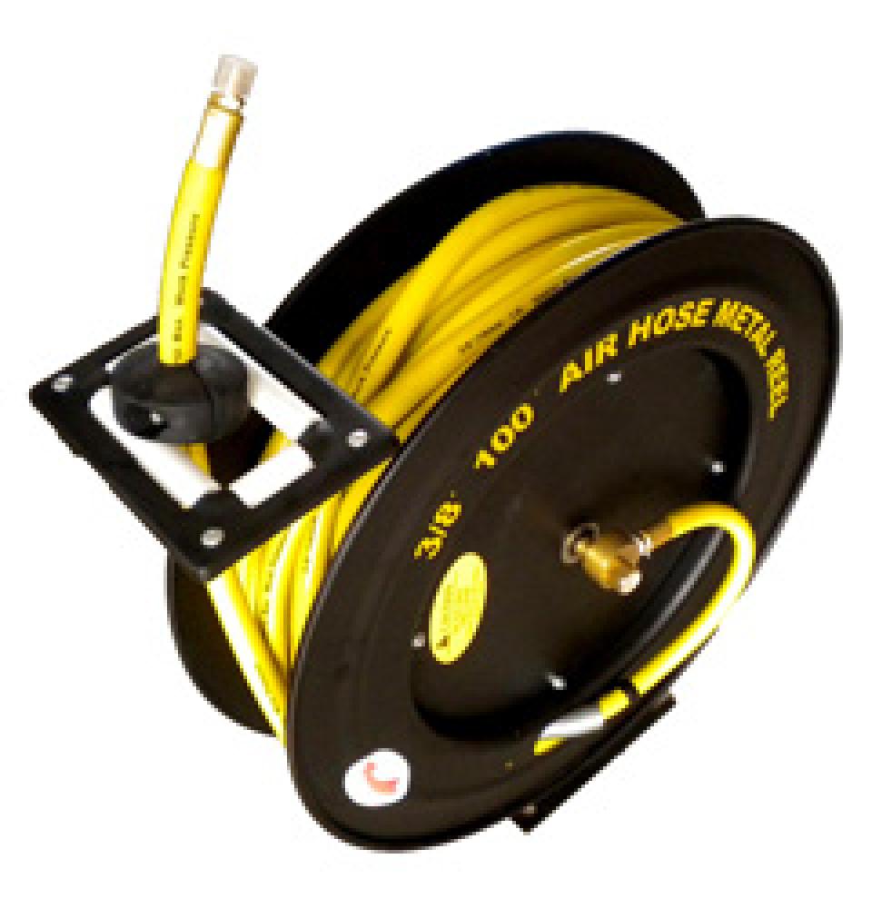 Industrial Air Hose Reel 3/8 hose dia. 100&#39; hose length