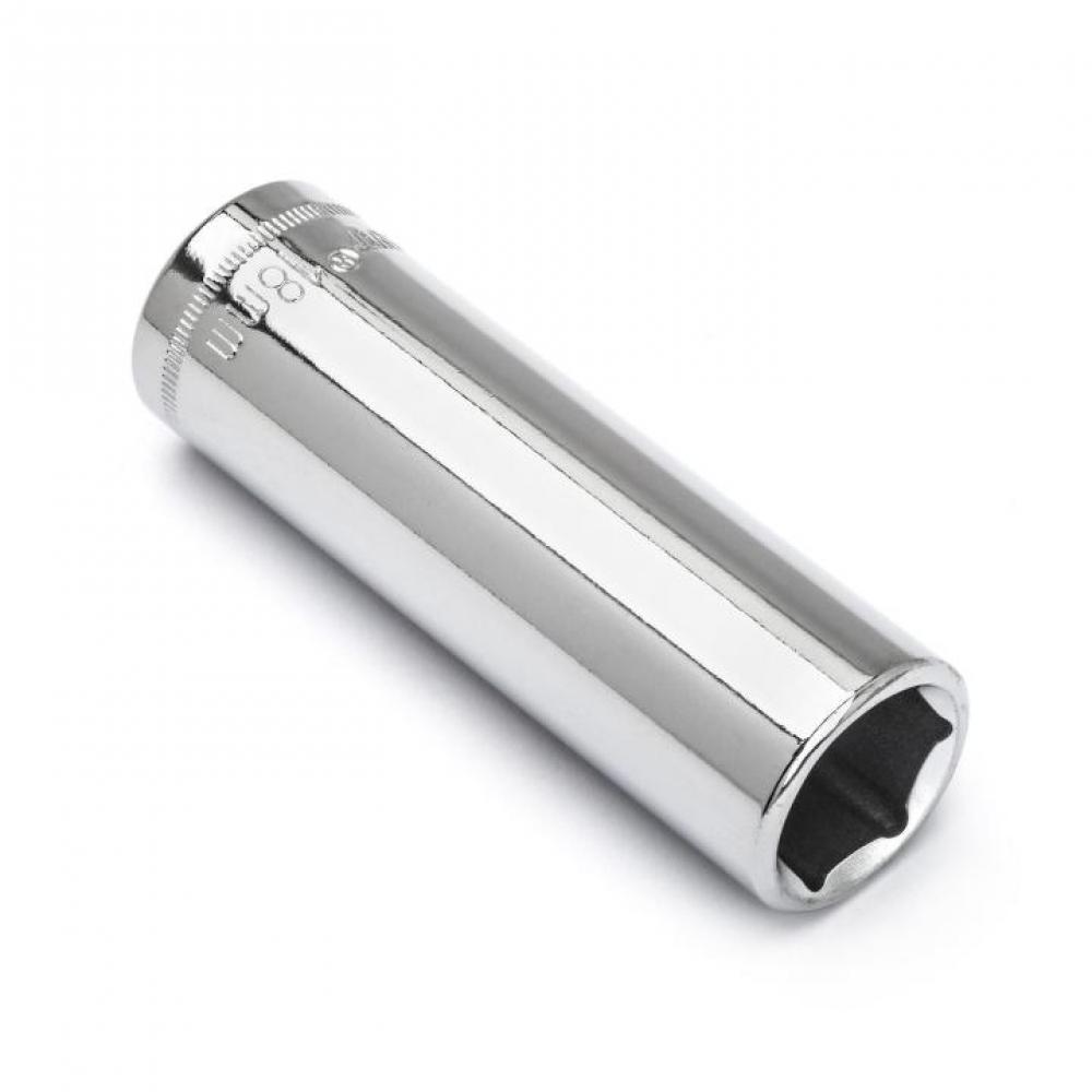 DEEP SOCKET,1/2&#34; DRIVE,18MM,6PT