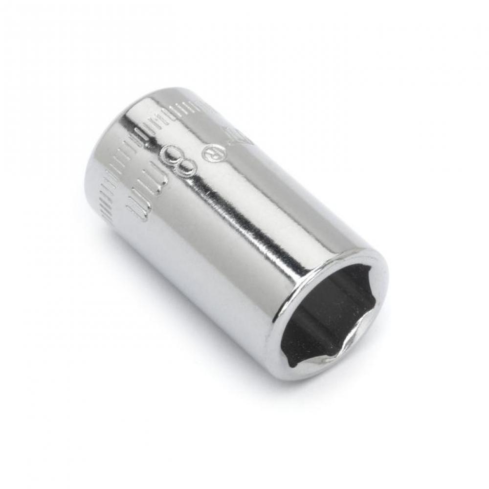 SOCKET,1/4&#34; DRIVE,8MM,6PT