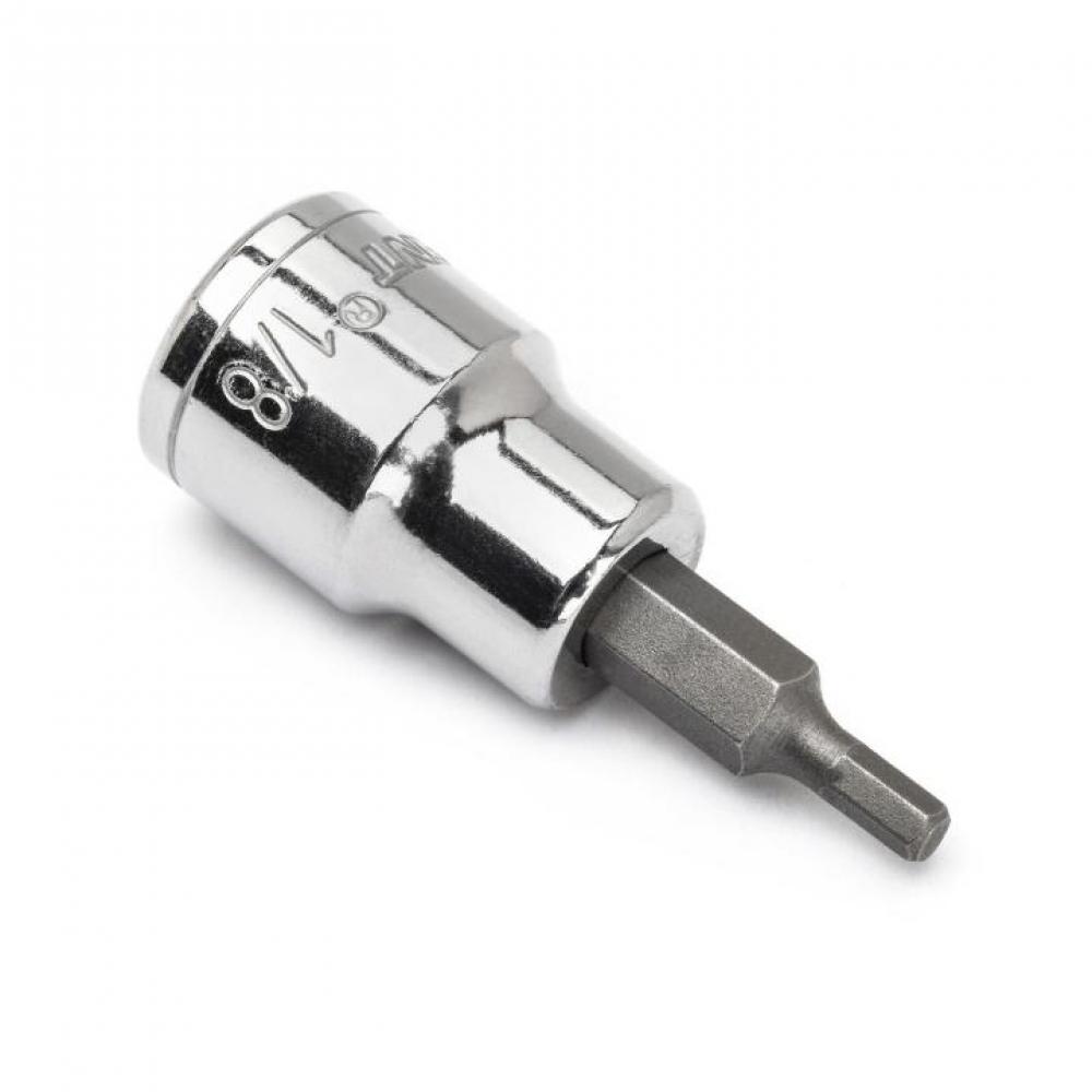 HEX BIT SOCKET,1/8&#34;,3/8&#34; DRIVE