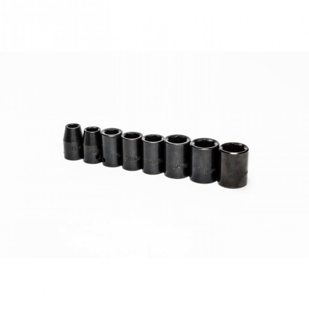 8 PC,1/2&#34; DRIVE IMPACT SOCKET SET,SAE
