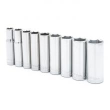 Crescent CSAS7N - SOCKET SET,9PC,3/8" DRIVE,6PT,DEEP,MM