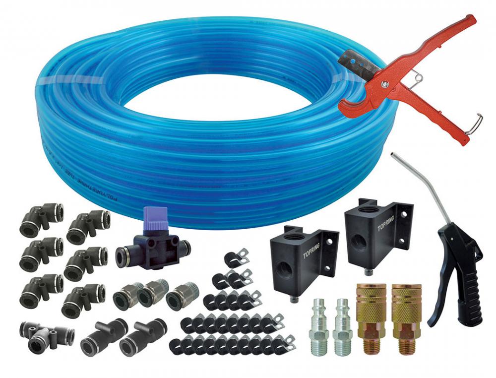 Compressed Air System Kit for Home Garage 1/2 O.D. 100 Feet