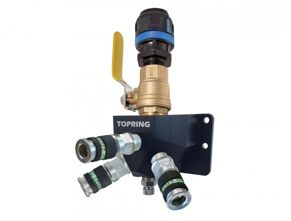 Aluminum Wall Manifold With 3 Ultraflo Quick Couplers for 20 mm S08