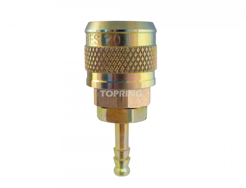 1/4 Industrial Brass Quick Coupler With 3/8 Hose Barb