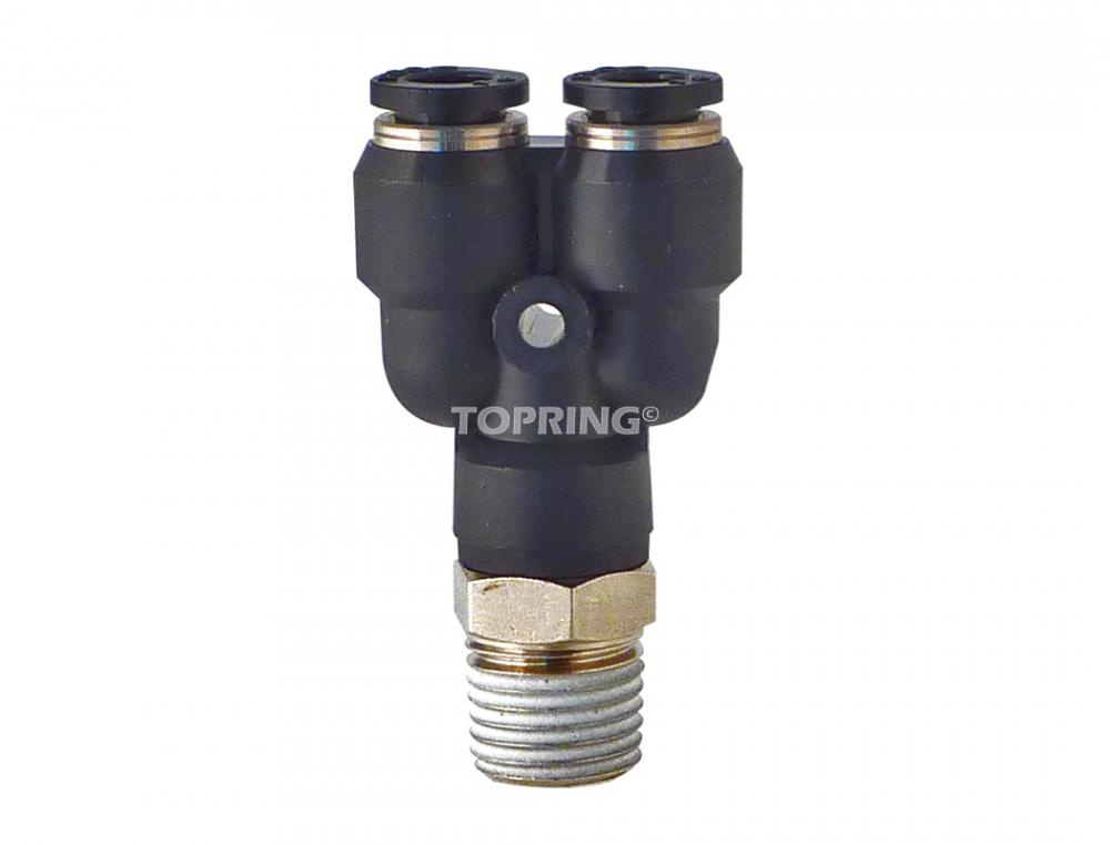 1/4 in. Push-to-Connect to 1/8 (M) BSPT Y Adapter