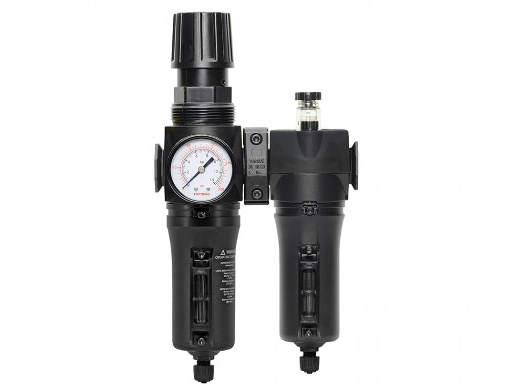 5 Micron Filter Regulator 0 to 125 PSI and Lubricator 3/8 (F) NPT S50