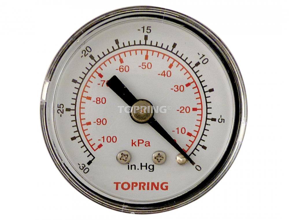 2 In. Steel Dry Vacuum Gauge 30 Hg VAC