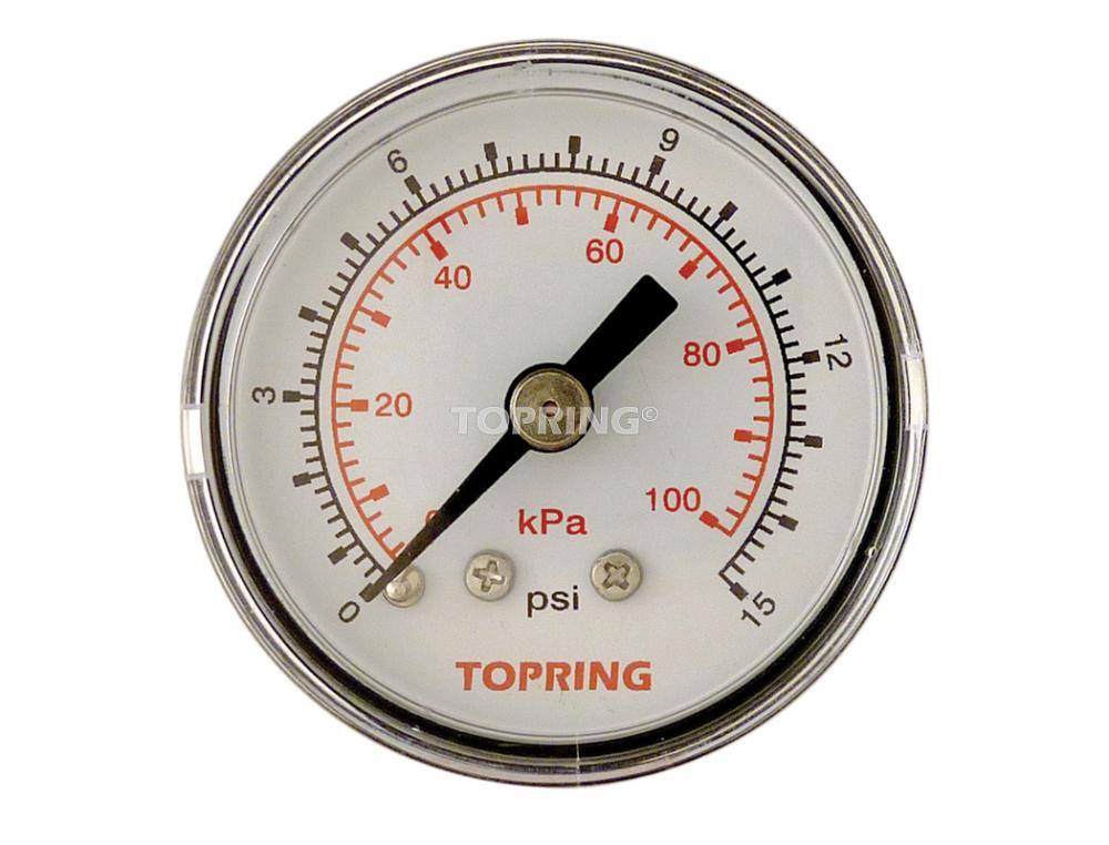 2 In. Steel Dry Gauge 0 to 15 PSI