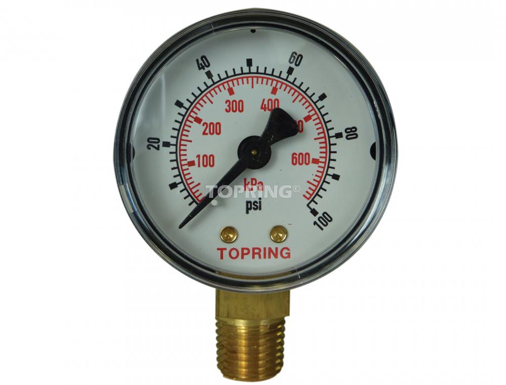 4 In. Steel Dry Gauge 0 to 100 PSI