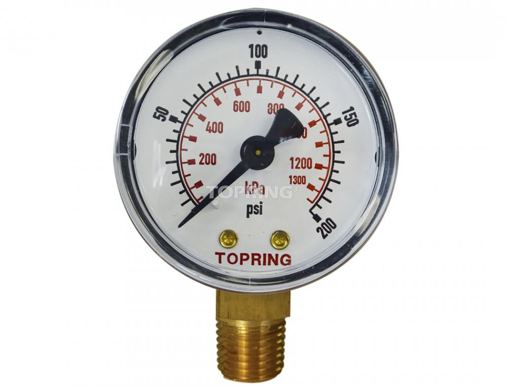 4 In. Steel Dry Gauge 0 to 200 PSI