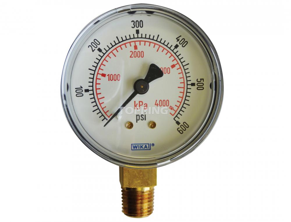 4 In. Steel Dry Gauge 0 to 600 PSI