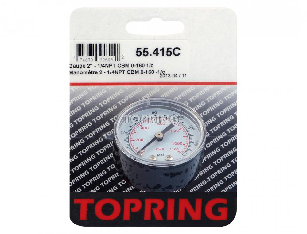 2 In. Steel Dry Gauge 0 to 160 PSI