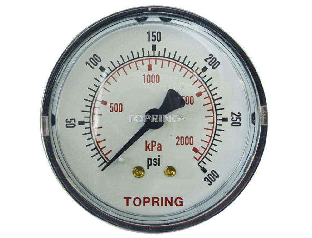2 1/2 In. Steel Dry Vacuum Gauge 0 to 300 PSI