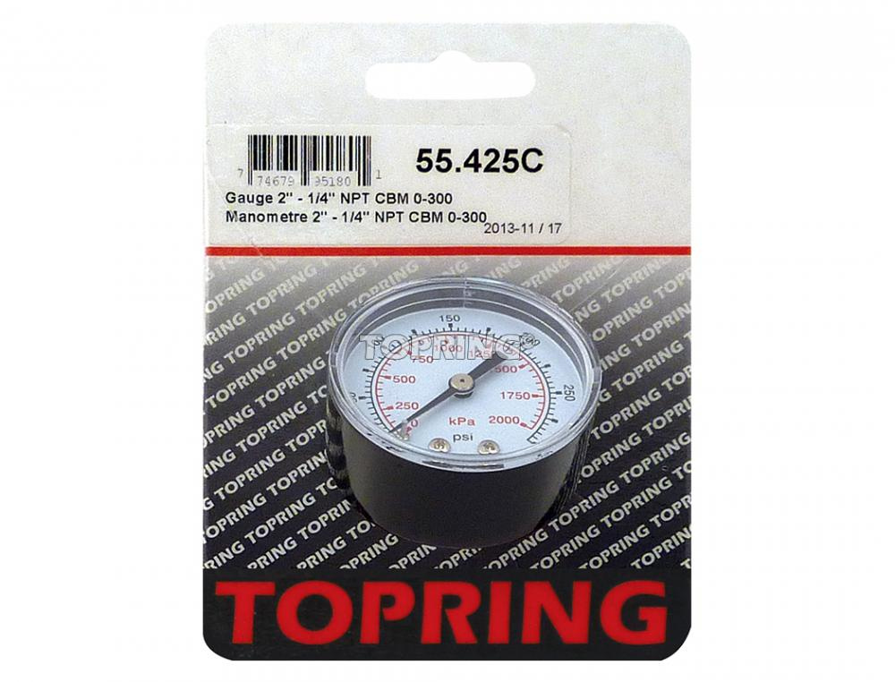 2 In. Steel Dry Gauge 0 to 300 PSI