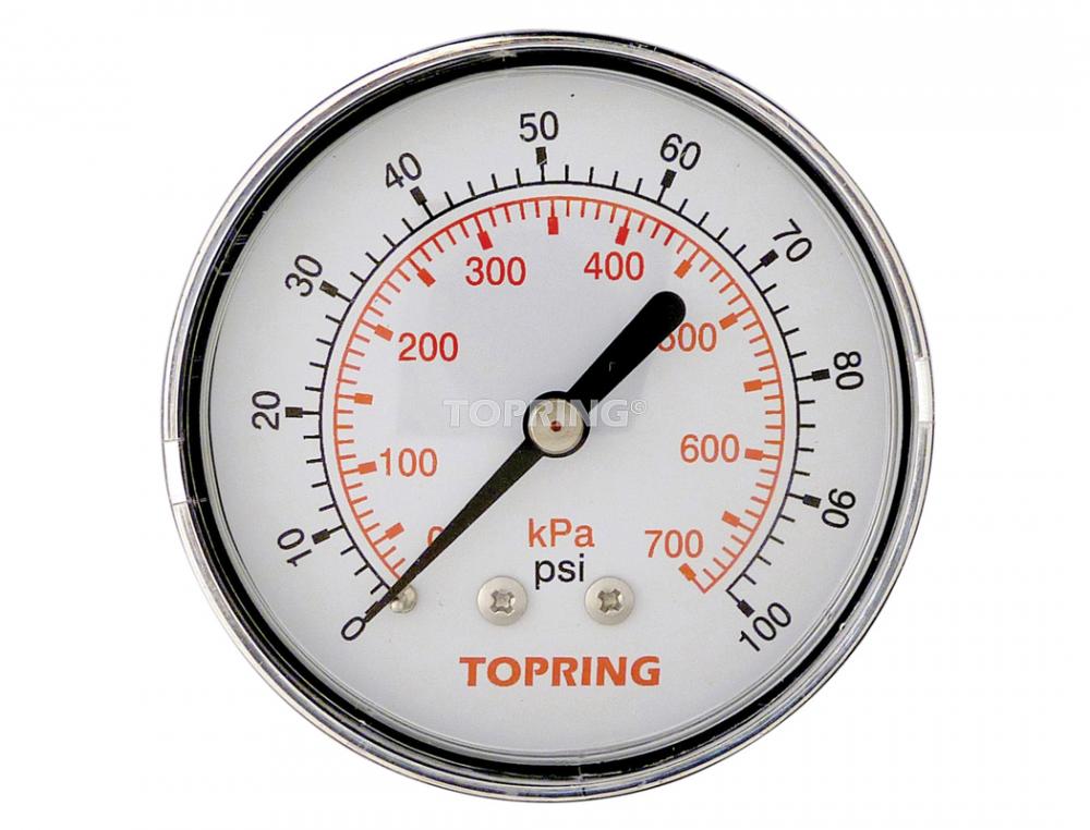 2-1/2 In. Steel Dry Gauge 0 to 100 PSI