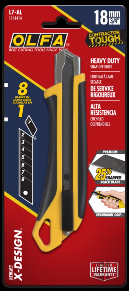 L-7 18mm Fiberglass Auto-Lock Heavy-Duty Utility Knife