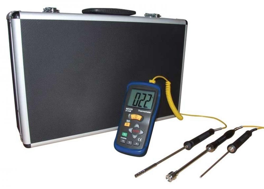 REED ST-610BDELUXE Deluxe Thermometer Kit with 3 Probes and Case