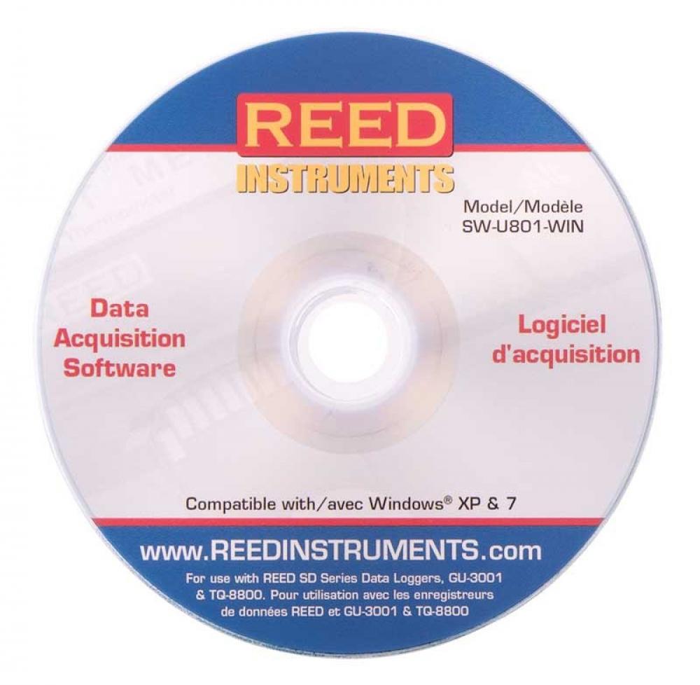 REED SW-U801-WIN Data Acquisition Software, Windows XP and 7