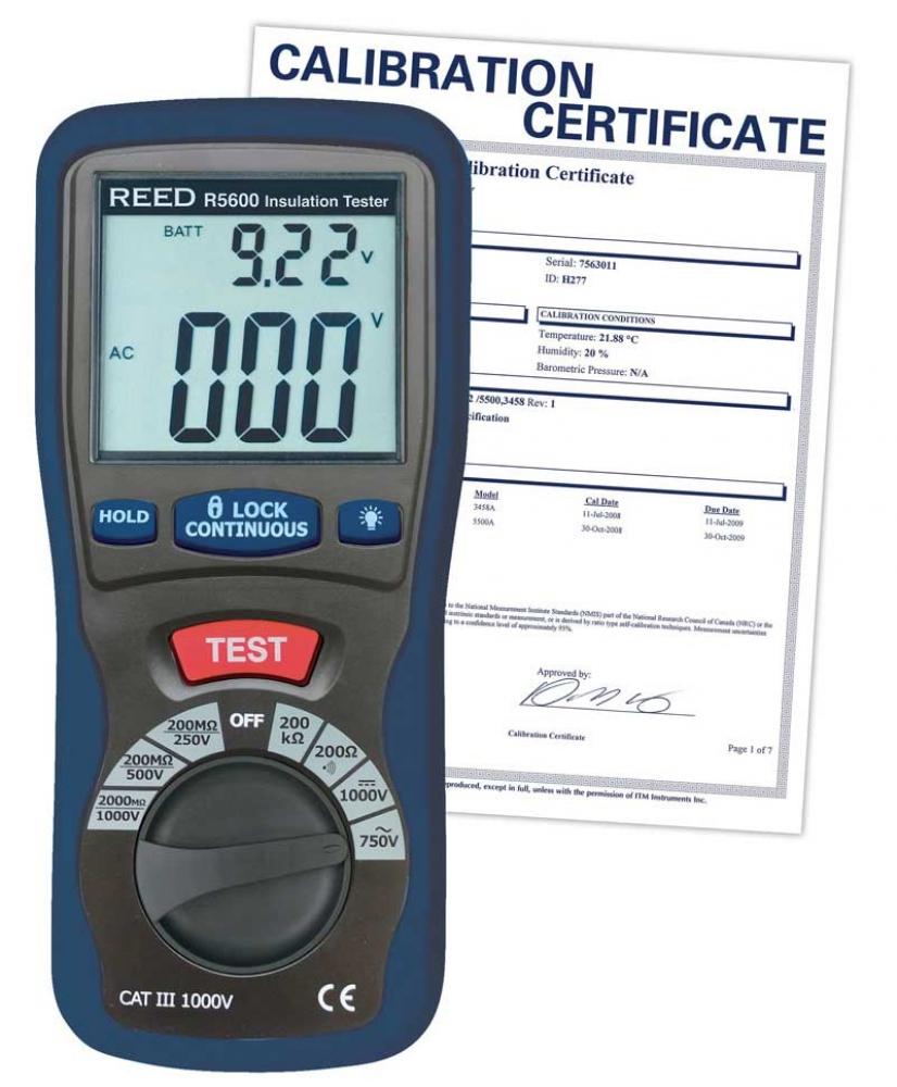 REED R5600-NIST Insulation Tester (Megohmmeter)