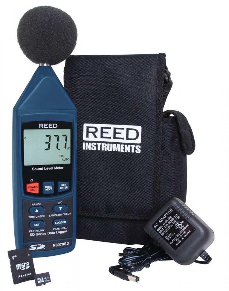 REED R8070SD-KIT Data Logging Sound Meter with Adapter and SD Card Kit