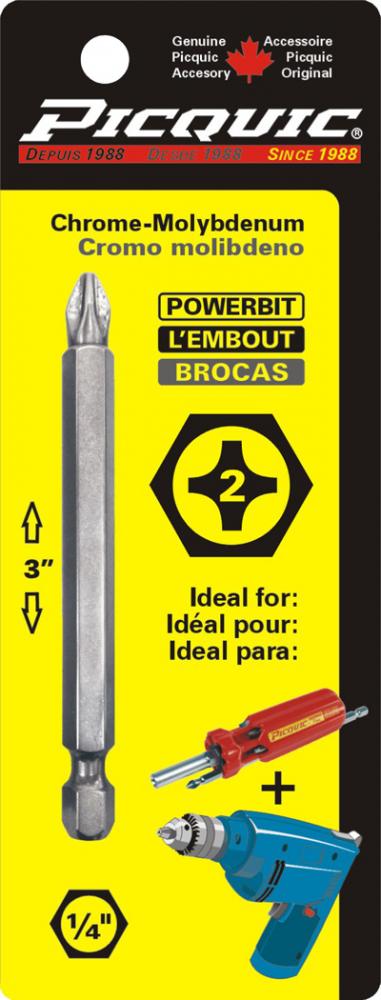 3 inch Phillips # 2 Powerbit Carded