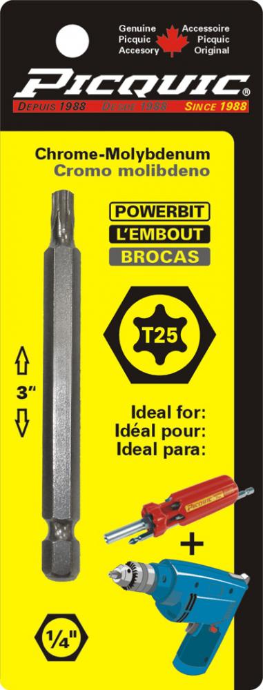 3 inch TorxÂ® # 25 Powerbit Carded