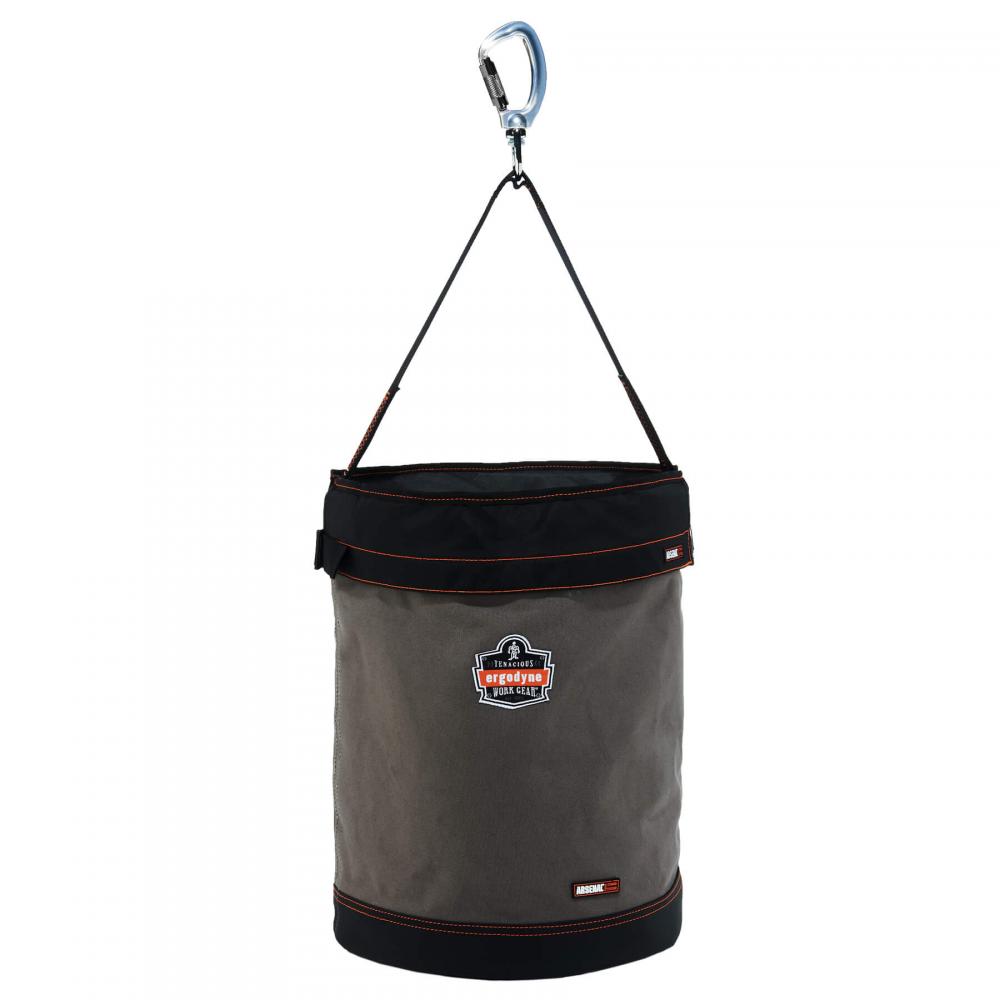 5945T XL Gray XL Swiveling Carabiner Canvas Hoist Bucket and Top