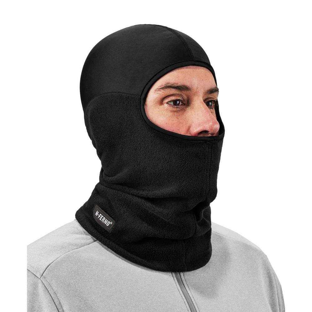 6822 Black Balaclava Face Mask - Spandex Top