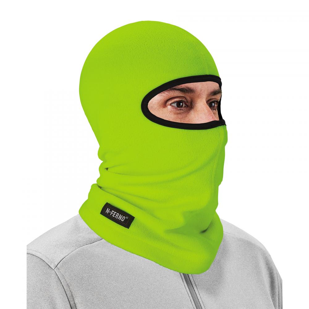 6821 Lime Balaclava Face Mask - Fleece