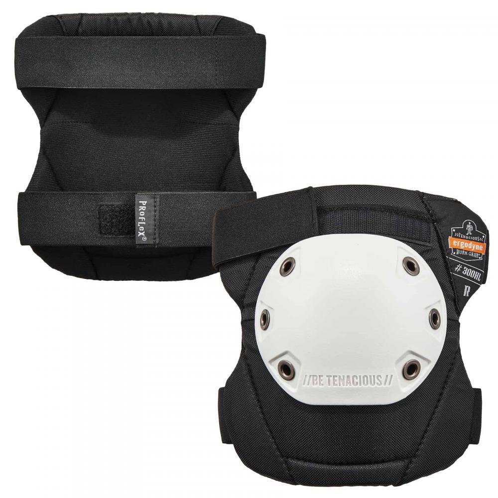 300HL White Cap Knee Pads - Rounded Hard Cap - HL