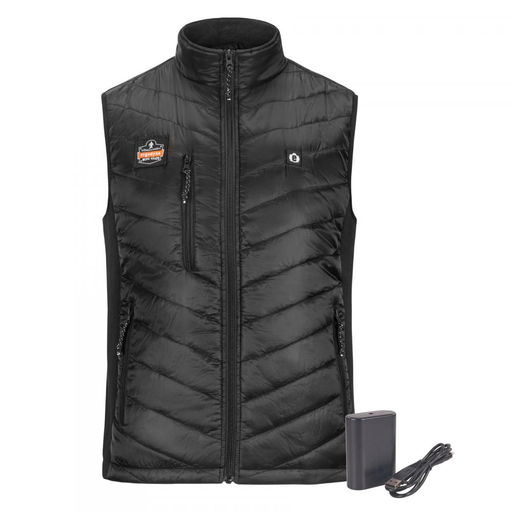 6495 4XL Black Rechargeable Heated Vest with Battery