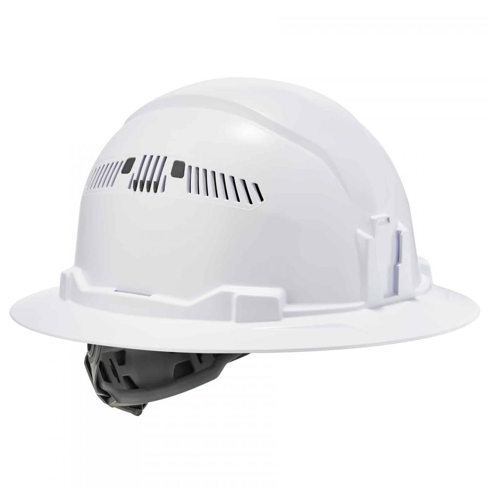 8973 White Hard Hat Full Brim Vented Type 1 Class C