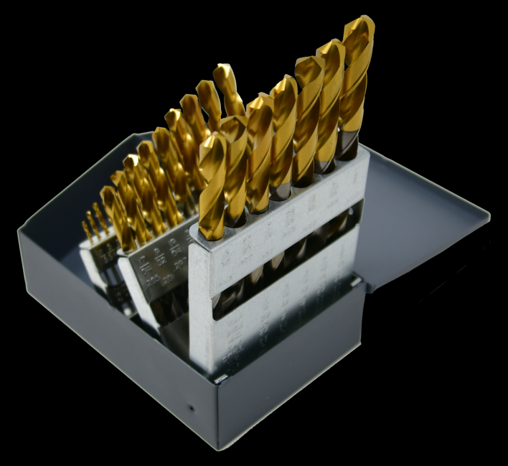 135° HS-CO HD Jobber Length Drill TiN-Tipped Set