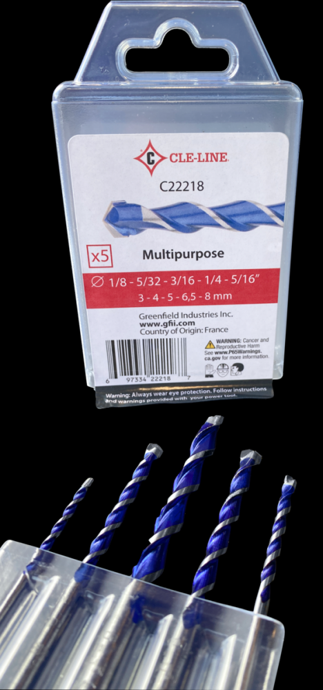 Multi Purpose Carbide Tipped Masonry Drill Set
