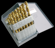 Cle-Line C18703 - 135° Heavy-Duty Parabolic Jobber Length Drill Set