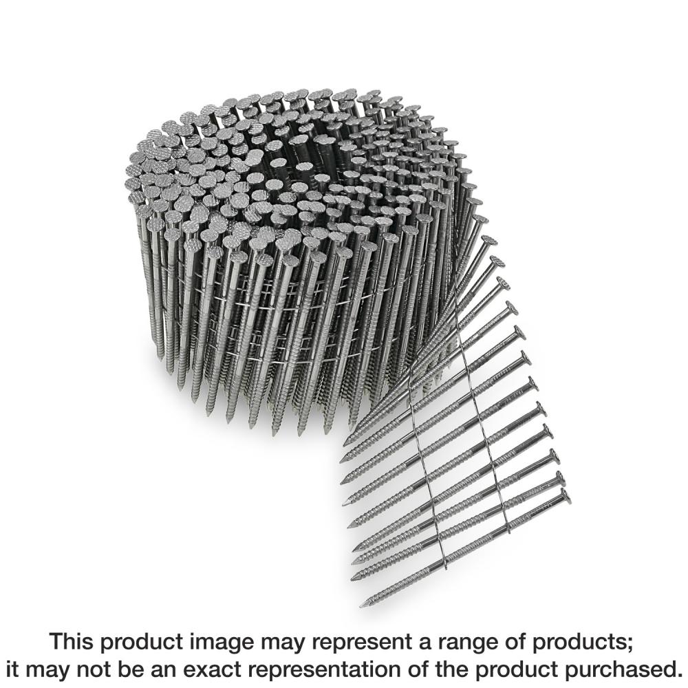 15° Wire Coil, Full Round Head, Ring-Shank Siding Nail — 2-1/2 in. Type 304 (900-Qty)