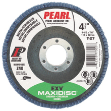 Pearl Abrasive Co. MAX4580ZE - 4-1/2 x 7/8 Pearl EXV™ Maxidiscs, Z80, Type 27
