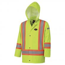 Pioneer V3520160-XS - FR Waterproof Hi-Vis Safety Jackets - Detachable Hood