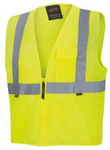 Pioneer V1060360U-S - Hi-Vis Mesh Zip-Up Safety Vest