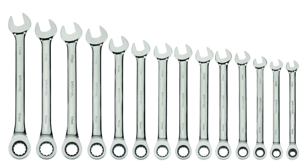 14 pc Metric Combination Ratcheting Wrench Set