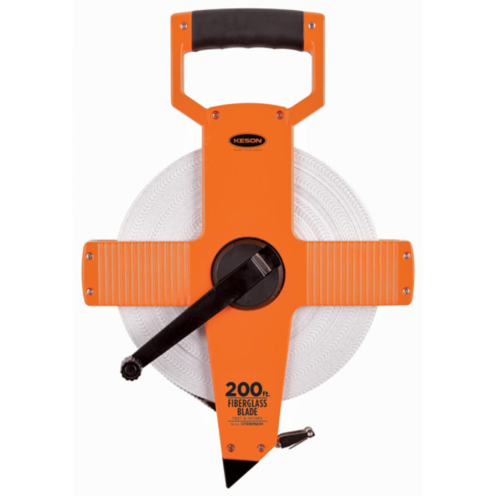 330 FT, UNITS: IN, 1/8 & 100M, FIBERGLASS TAPE MEASURE WITH HOOK