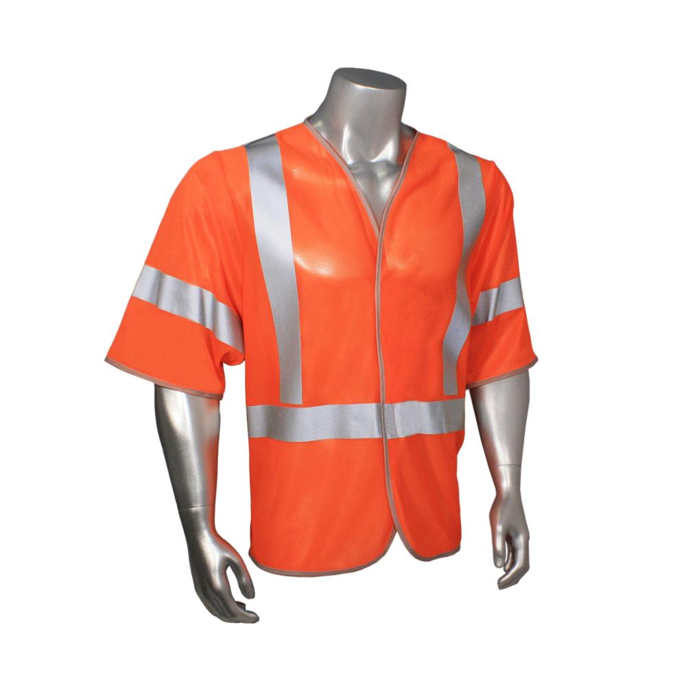HV-6ANSI-C3 2.7oz Micro Mesh Safety Vest - Orange - Size M
