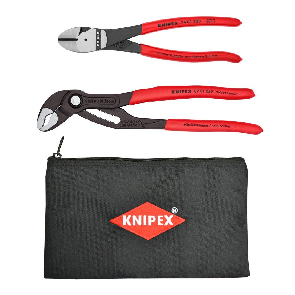 2 Pc Cobra® and Diagonal Cutters Set with Keeper Pouch
