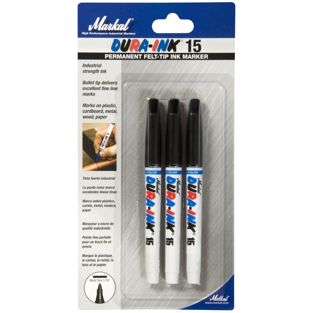 DURA INK 15 BLK CRD 3 PACK